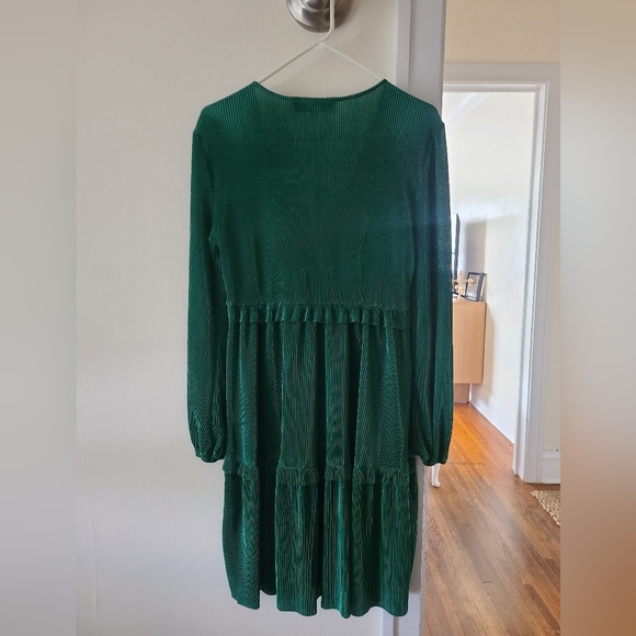 Green Ribbed Dress - Picture 3 of 3